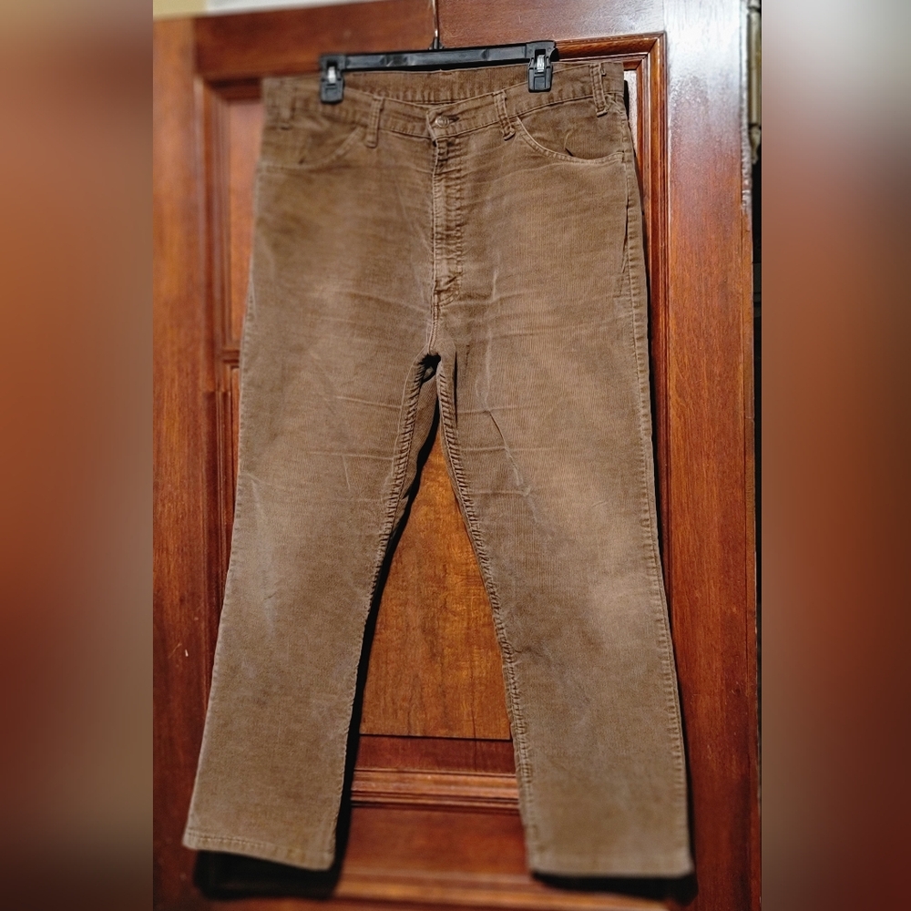 VINTAGE 1970s Levi’s Corduroy Pants Mens 38x30 Tag SF 207 Wide Leg Flare